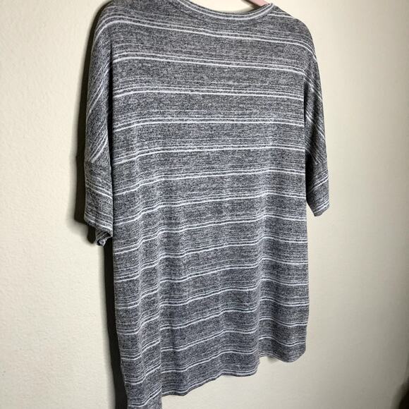 Calvin Klein Jeans Super Soft Gray Stripe Oversize Tee Large - Picture 7 of 8